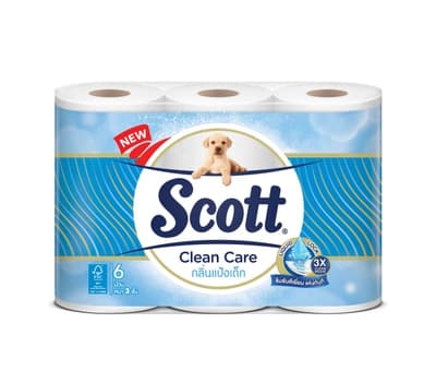 Scott Clean Care Toilet Tissue Baby Powder 3Ply 6Rolls