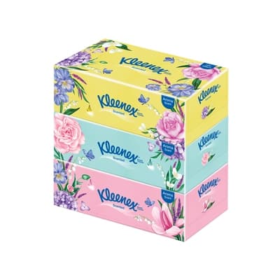 Kleenex Facial Tissue Scented Aroma Box 120sheets Pack 3
