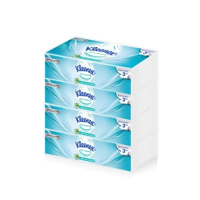 Kleenex Facial Tissue Silky Smooth Soft Box 70sheets Pack 4