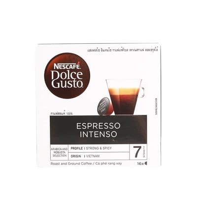 Nescafe Dolce Gusto Roast and Ground Coffee Espresso Intenso, 16 Capsules 128G.