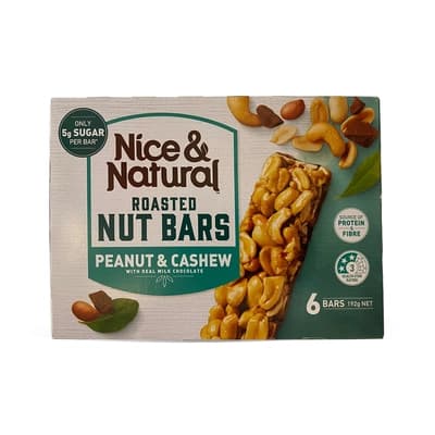 Nice&natural Nut Bars Peanut Cashew 192G.