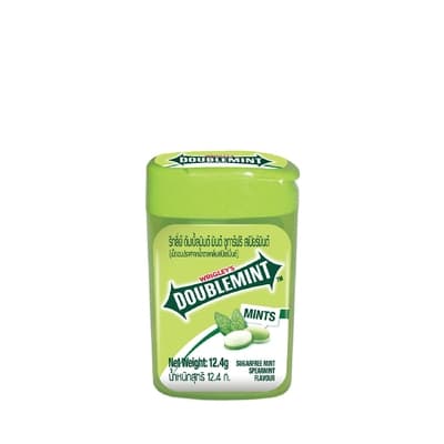 Wrigley's Double Mint Spearmint Plastic Box Candy 12.4G.