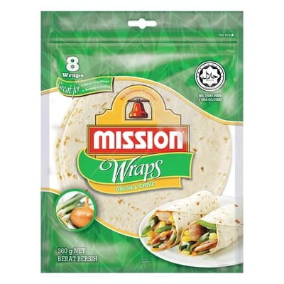 Mission Wraps Onion & Chive 360G.