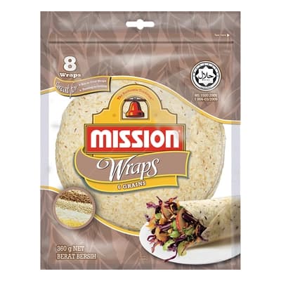 Mission Wraps 6 Grains 360G.