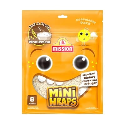 Mission Mini Wraps Wholemeal 300G.