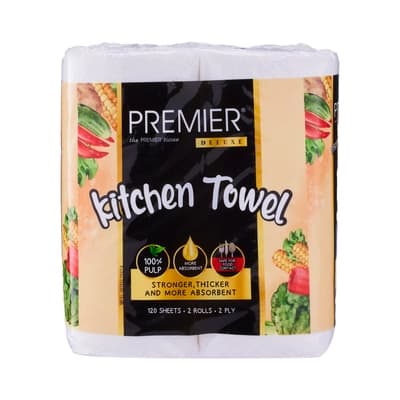 PREMIER KITCHEN TOWEL 2PLY 2ROLL