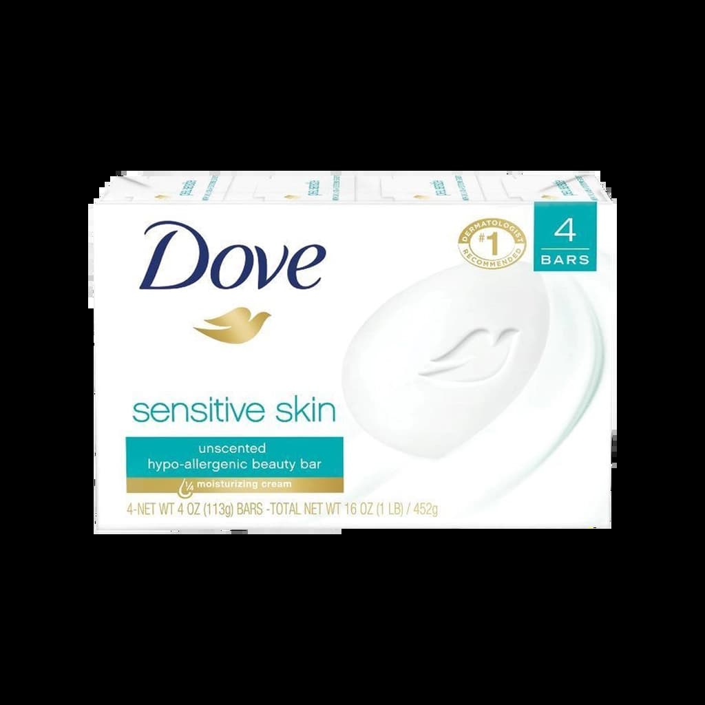 Dove Sensitive Skin Bar Soap 4X106G.