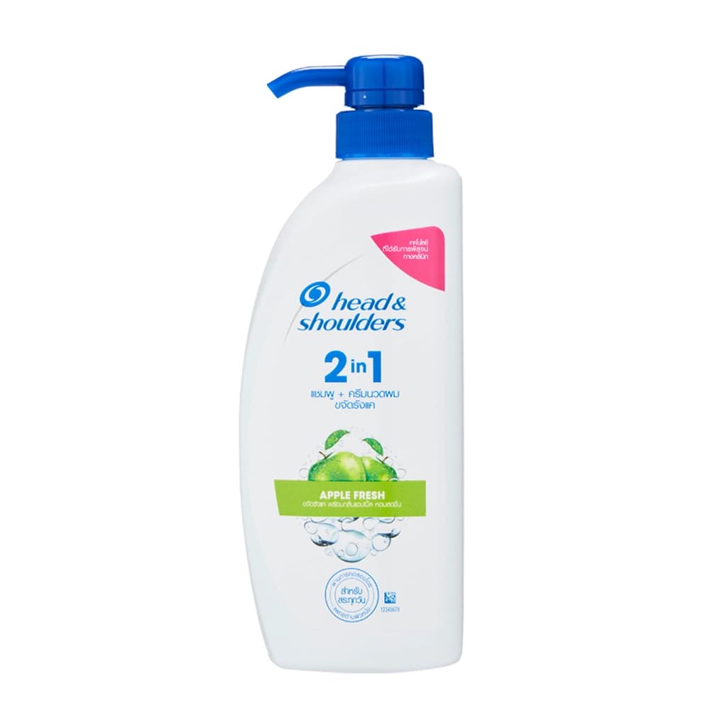 เฮด&โชว์เดอร์ แชมพู 2IN1(แชมพู+ครีมนวดผม) ขจัดรังแค แอปเปิ้ลเฟรช370มล