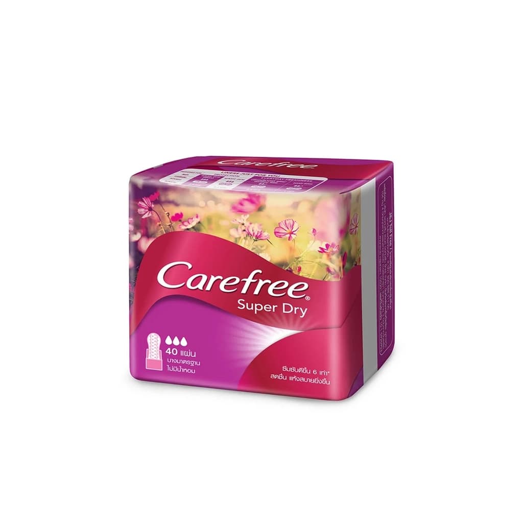 Carefree Panty Liners Super Dry Unscented 40PCS.