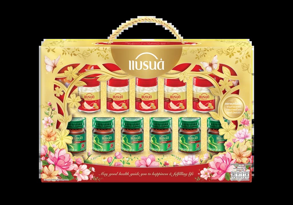 แบรนด์ ชุดของขวัญรังนก+ซุปไก่ 42 มล. แพ็ค 11