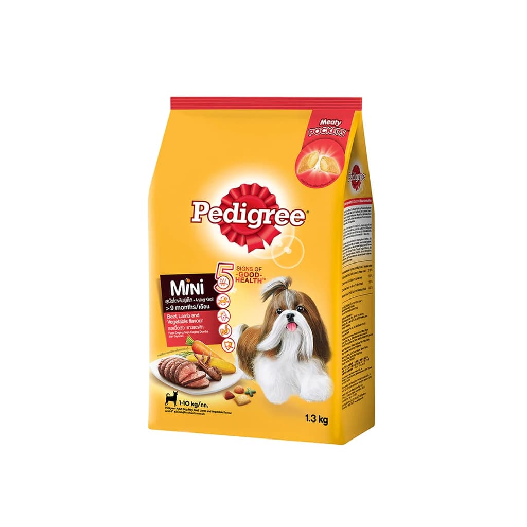 Pedigree Small Breed Beef Lamp And Vegetables Flavor 1.3KG.