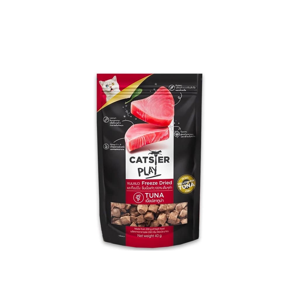 แคทสเตอร์ เพลย์ ขนมฟรีซดายสำหรับแมว สูตรทูน่า 40ก.
