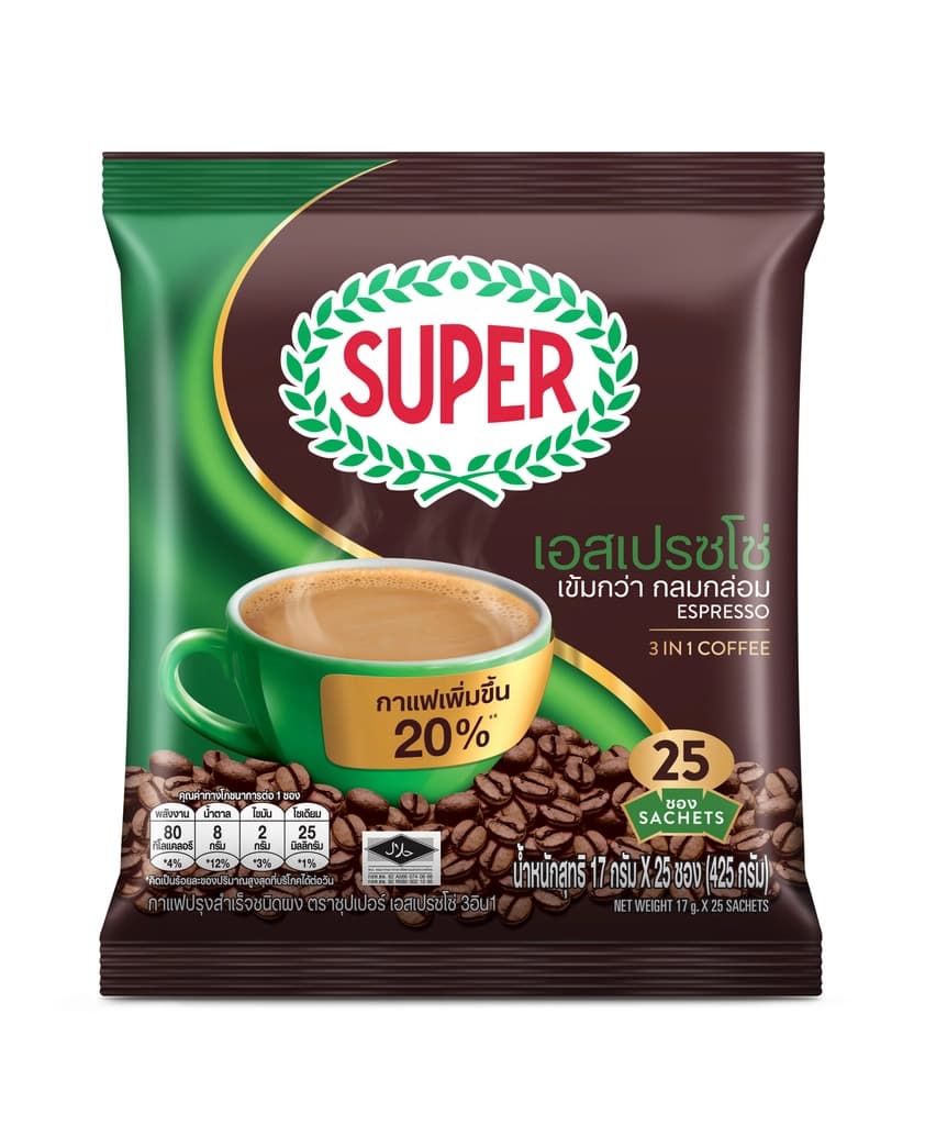 Super Coffee 3 In 1 Coffee Mix Rich 20G. Pack 25